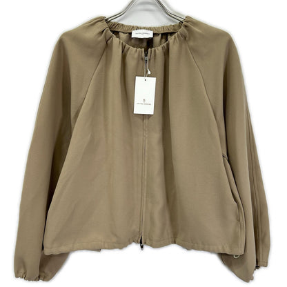 UNITED ARROWS ユナイテッドアローズ 1522-199-5365 ベージュ COMFY ギャザー ノーカラー ジップアプブルゾン トップス