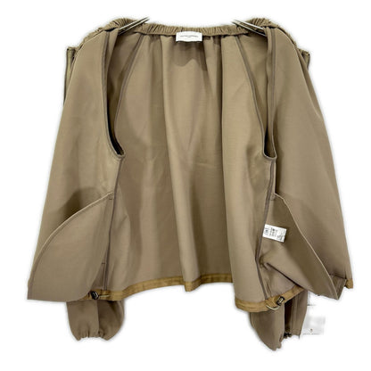 UNITED ARROWS ユナイテッドアローズ 1522-199-5365 ベージュ COMFY ギャザー ノーカラー ジップアプブルゾン トップス