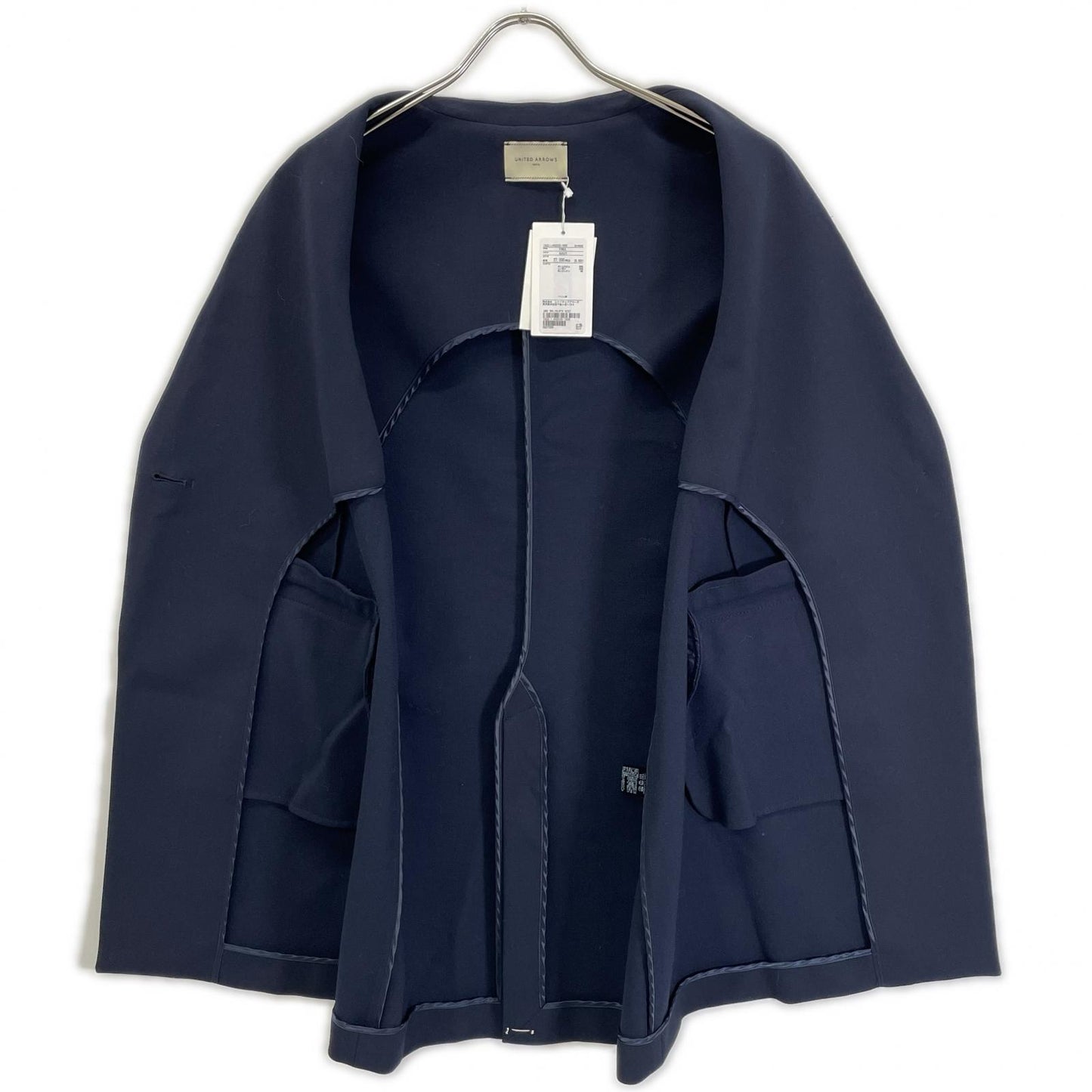 UNITED ARROWS ユナイテッドアローズ 1522-1-443030 ネイビー ウォッシャブル ダブルクロス ジレベスト ベスト