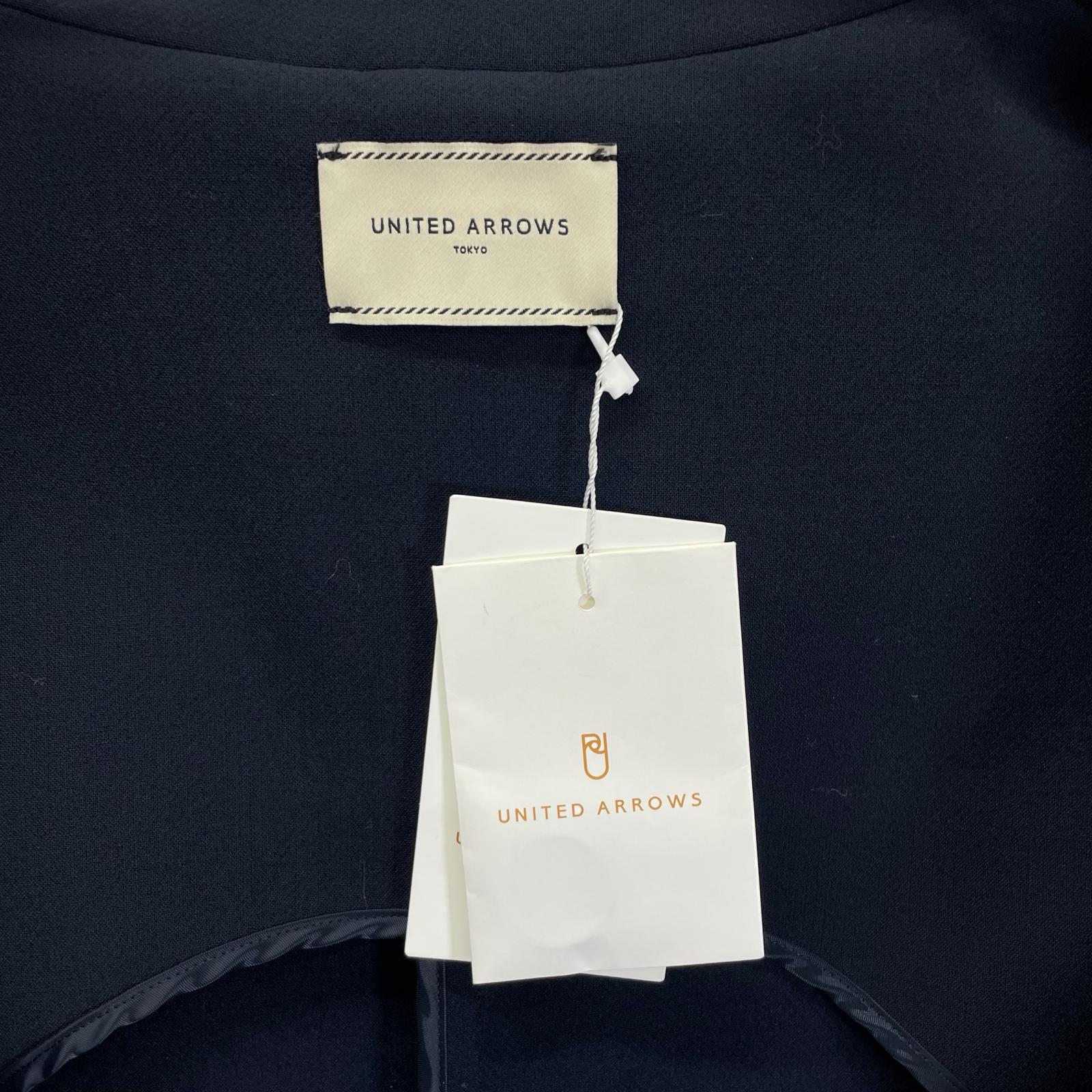 UNITED ARROWS ユナイテッドアローズ 1522-1-443030 ネイビー ウォッシャブル ダブルクロス ジレベスト ベスト