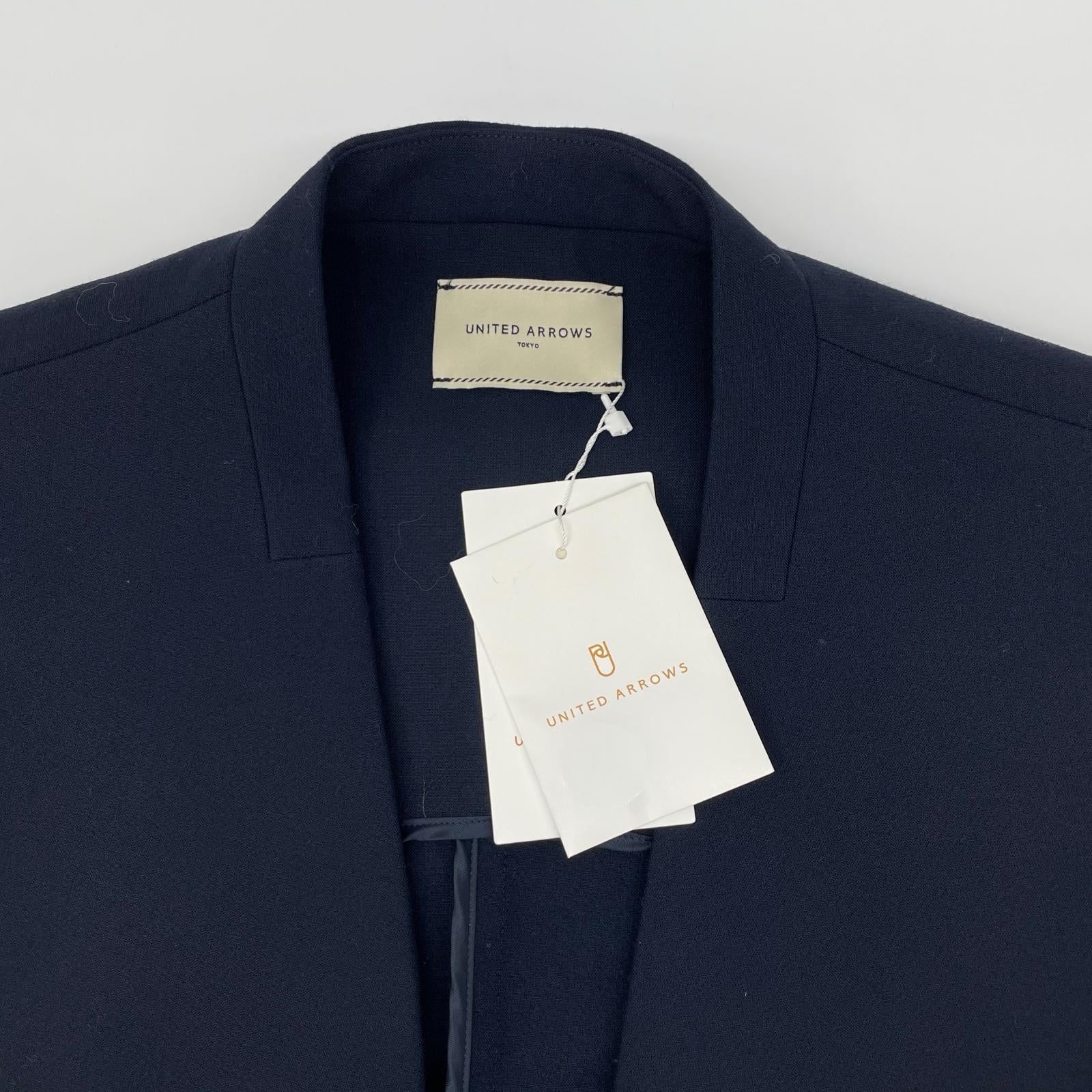 UNITED ARROWS ユナイテッドアローズ 1522-1-443030 ネイビー ウォッシャブル ダブルクロス ジレベスト ベスト