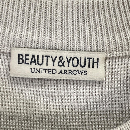 BEAUTY&YOUTH UNITED ARROWS ビューティアンドユース ユナイテッドアローズ 1213-1-000008 ベージュ コットン混 ミラノリブ クルーネック ニットスウェット トップス