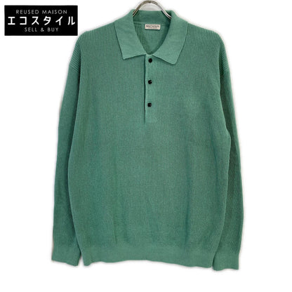 BEAUTY&YOUTH UNITED ARROWS ビューティアンドユース ユナイテッドアローズ 1213-1-000037 グリーン ギマコットン アゼ 3ボタン ポロカラーニット ウォッシャブル トップス