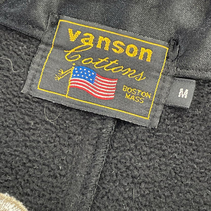 VANSON バンソン ブラック ポリエステル 裏地フリース シングルライダースジャケット ジャケット