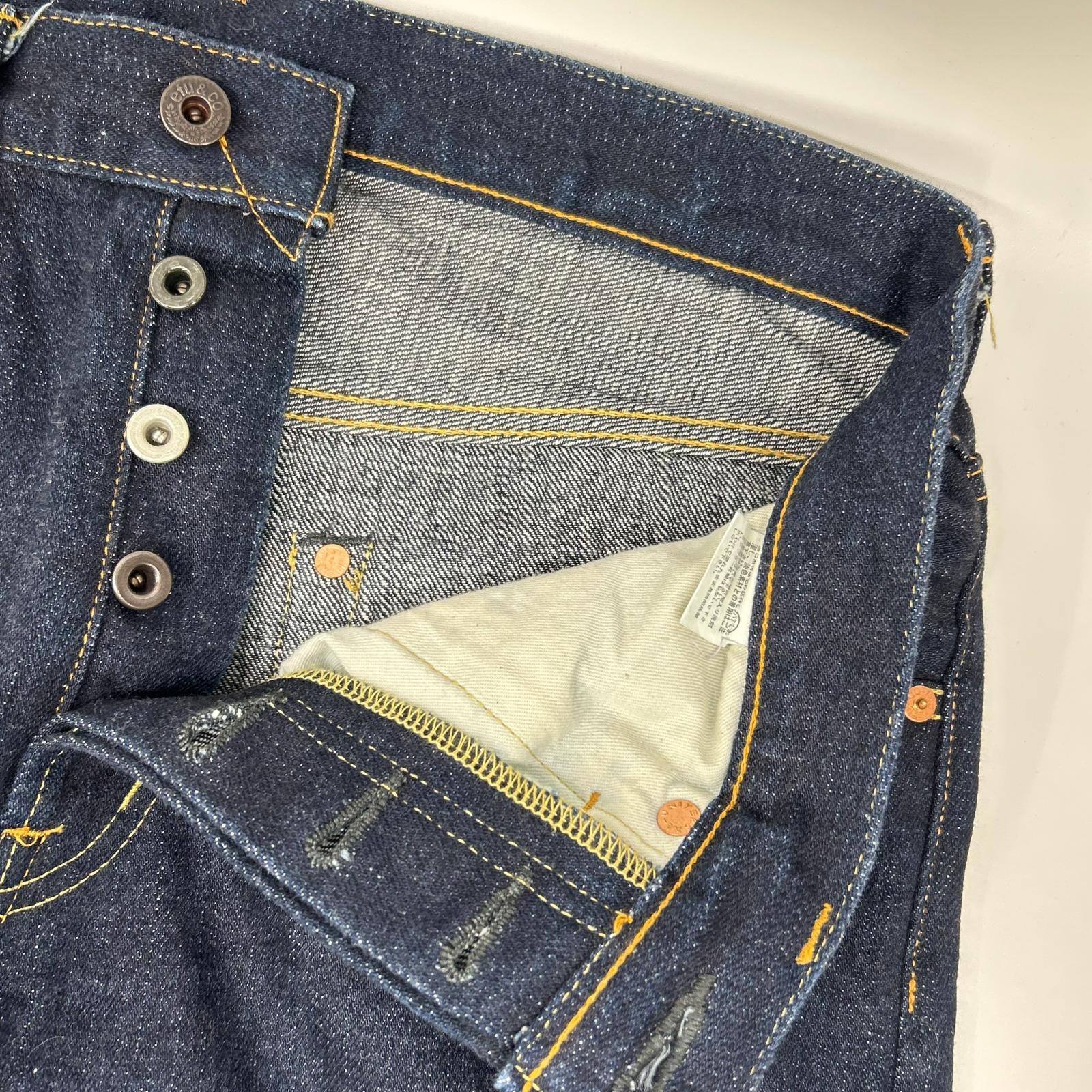 TEDMAN テッドマン インディゴ コットン バックプリント DEVIL参号 セルビッチデニムパンツ ボトムス