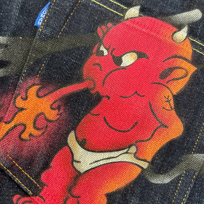 TEDMAN テッドマン インディゴ コットン バックプリント DEVIL参号 セルビッチデニムパンツ ボトムス