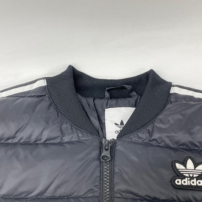 adidas アディダス FL0004 ブラック ナイロン ジップアップブルゾン ダウンジャケット ジャケット