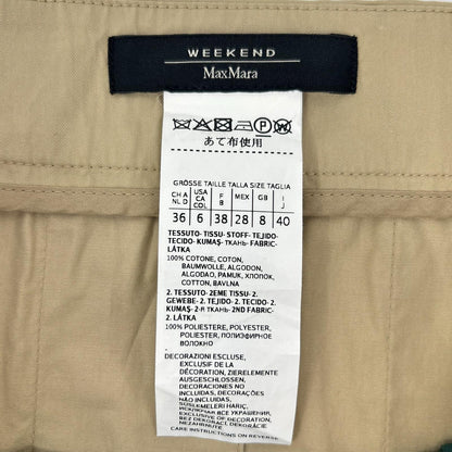 Max MaraWEEKEND マックスマーラウィークエンド ベージュ×グリーン コットン ベルト ロングスカート スカート