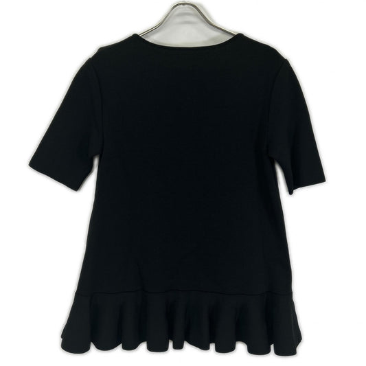 ADORE アドーア ブラック Vネック ドライストレッチ フリルヘム トップス トップス