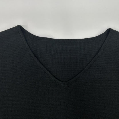 ADORE アドーア ブラック Vネック ドライストレッチ フリルヘム トップス トップス