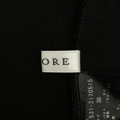 ADORE アドーア ブラック Vネック ドライストレッチ フリルヘム トップス トップス