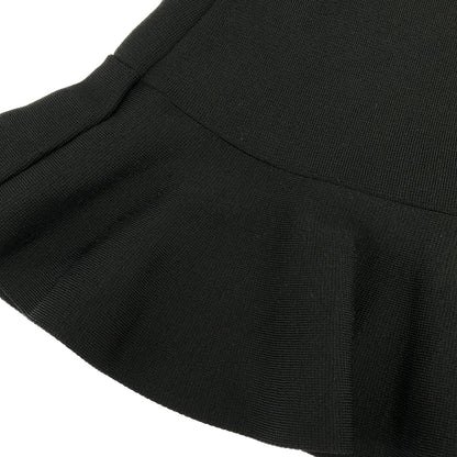 ADORE アドーア ブラック Vネック ドライストレッチ フリルヘム トップス トップス