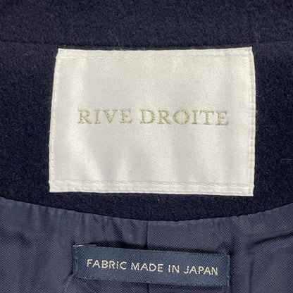 RIVE DROITE リヴドロワ 252-94002 ネイビー ウール100 スナップボタン ダブルブレストベルテッドロングコート コート