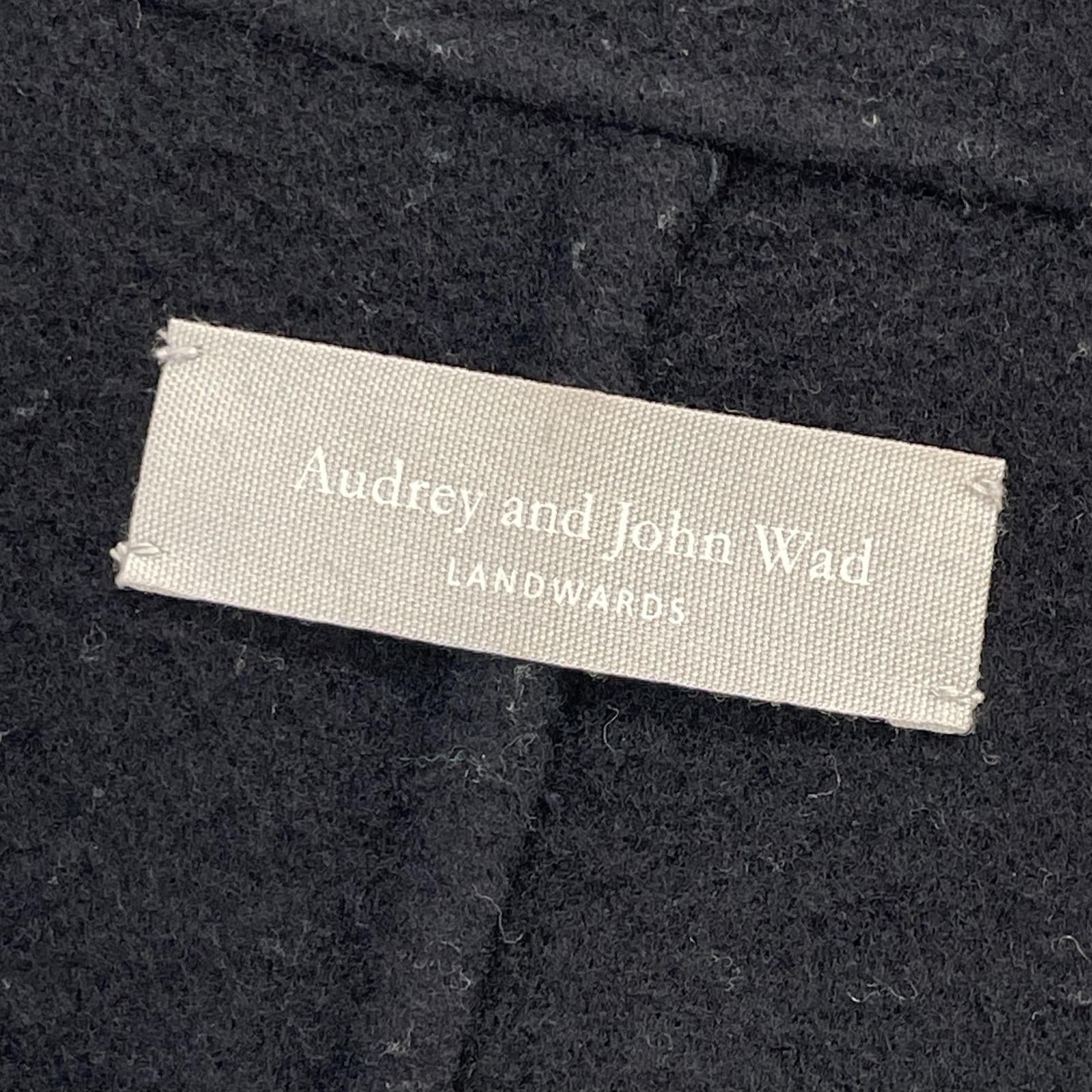 Audrey and John Wad オードリー アンド ジョン ワッド H9204 ブラック ウール×ナイロン リブ付ビーバーロングコート コート