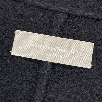 Audrey and John Wad オードリー アンド ジョン ワッド H9204 ブラック ウール×ナイロン リブ付ビーバーロングコート コート