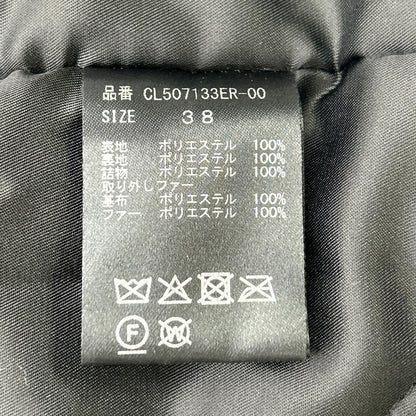 カレンソロジー Curensology 【&RC】25AW CL507133ER-00 ブラック ポリエステル フェイクファーエリツキスウェーディッシュモッズコート ジャケット
