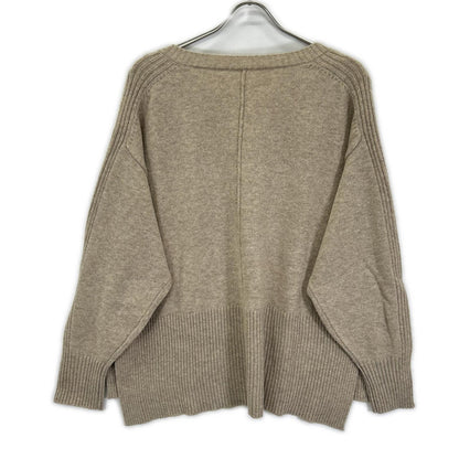 GALLARDAGALANTE ガリャルダガランテ GGZ1052305A0007 Beige Wool-Blend Hoodie Set V-Neck Knit Pullover Top