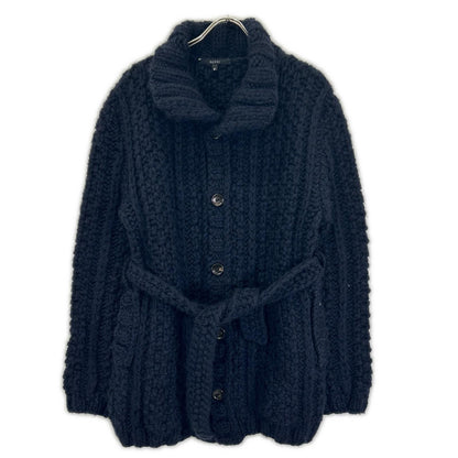 GUCCI グッチ 299471 ネイビー ウール100 ケーブルニット ショートコート コート