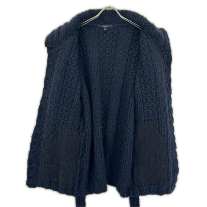 GUCCI グッチ 299471 ネイビー ウール100 ケーブルニット ショートコート コート