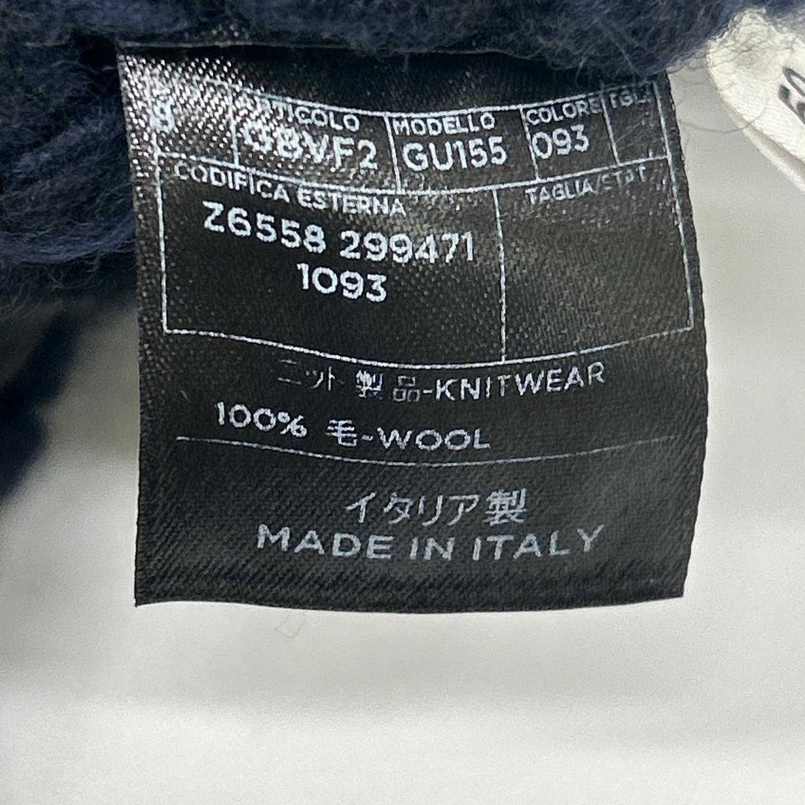 GUCCI グッチ 299471 ネイビー ウール100 ケーブルニット ショートコート コート