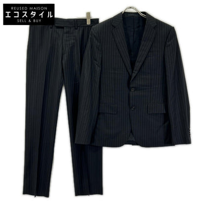 LOUIS VUITTON ルイヴィトン 12AW RM122F H2C9SAW5I ブラック ストライプ ダミエライナー セットアップピンストライプスーツ スーツ セットアップ