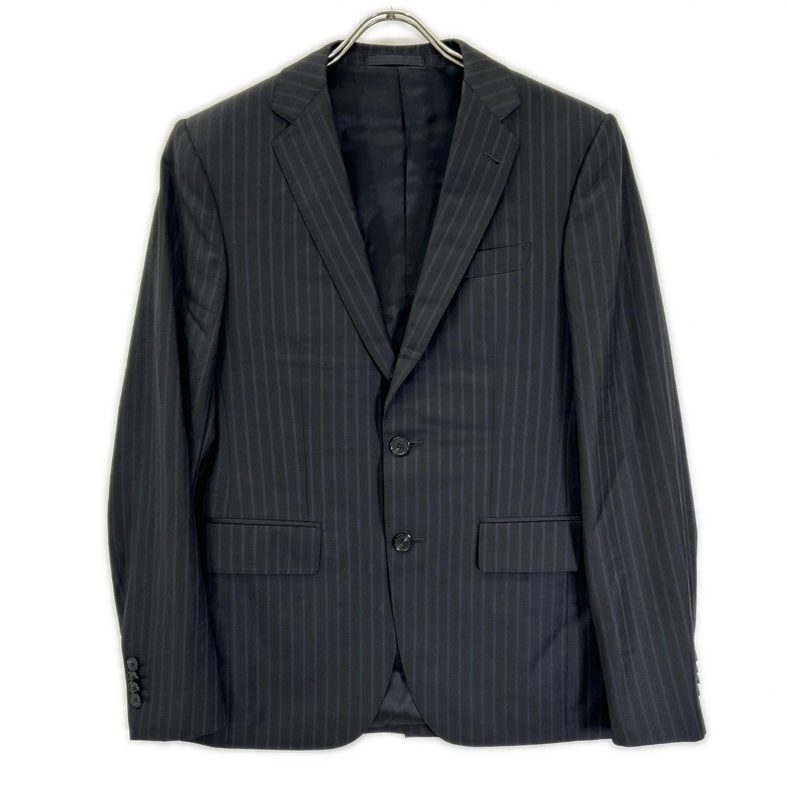 LOUIS VUITTON ルイヴィトン 12AW RM122F H2C9SAW5I ブラック ストライプ ダミエライナー セットアップピンストライプスーツ スーツ セットアップ