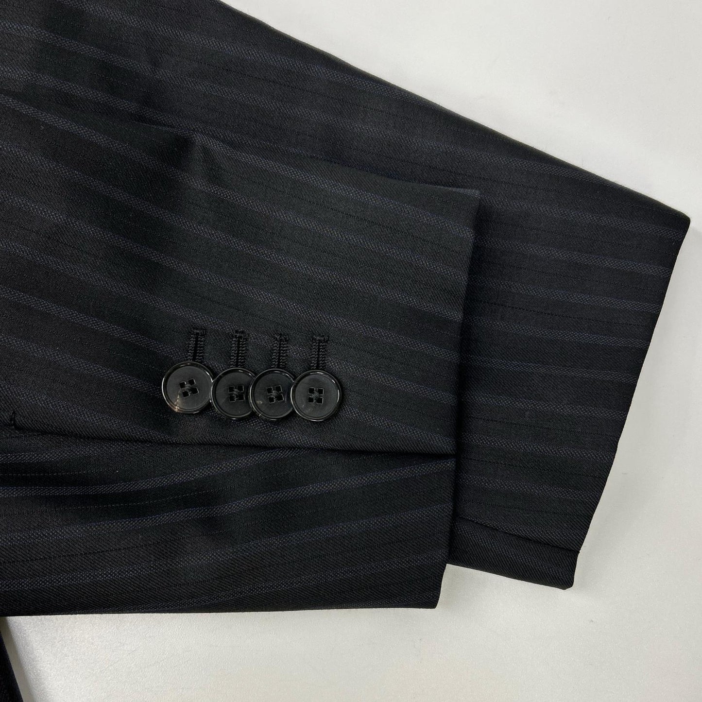 LOUIS VUITTON ルイヴィトン 12AW RM122F H2C9SAW5I ブラック ストライプ ダミエライナー セットアップピンストライプスーツ スーツ セットアップ