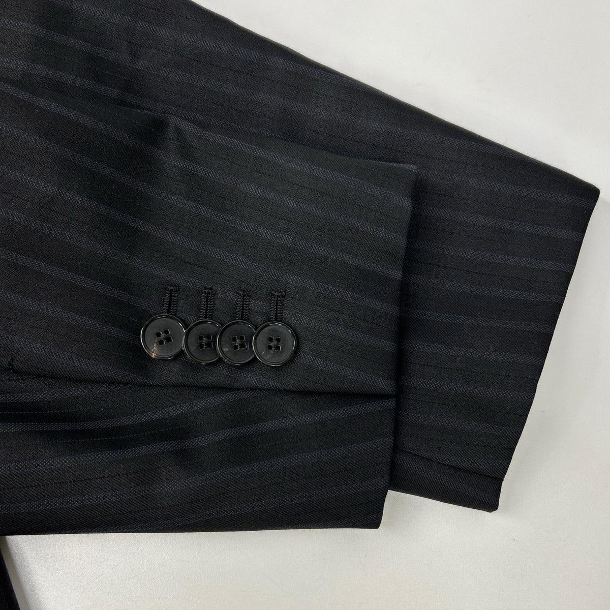 LOUIS VUITTON ルイヴィトン 12AW RM122F H2C9SAW5I ブラック ストライプ ダミエライナー セットアップピンストライプスーツ スーツ セットアップ