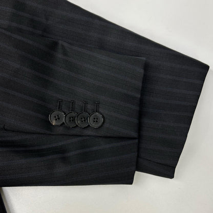 LOUIS VUITTON ルイヴィトン 12AW RM122F H2C9SAW5I ブラック ストライプ ダミエライナー セットアップピンストライプスーツ スーツ セットアップ