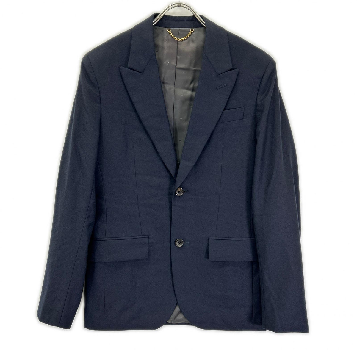 LOUIS VUITTON ルイヴィトン 15AW RM152F H8CA1EUWK ブラック ピークドラペル モノグラムライナー スーツセットアップ スーツ セットアップ