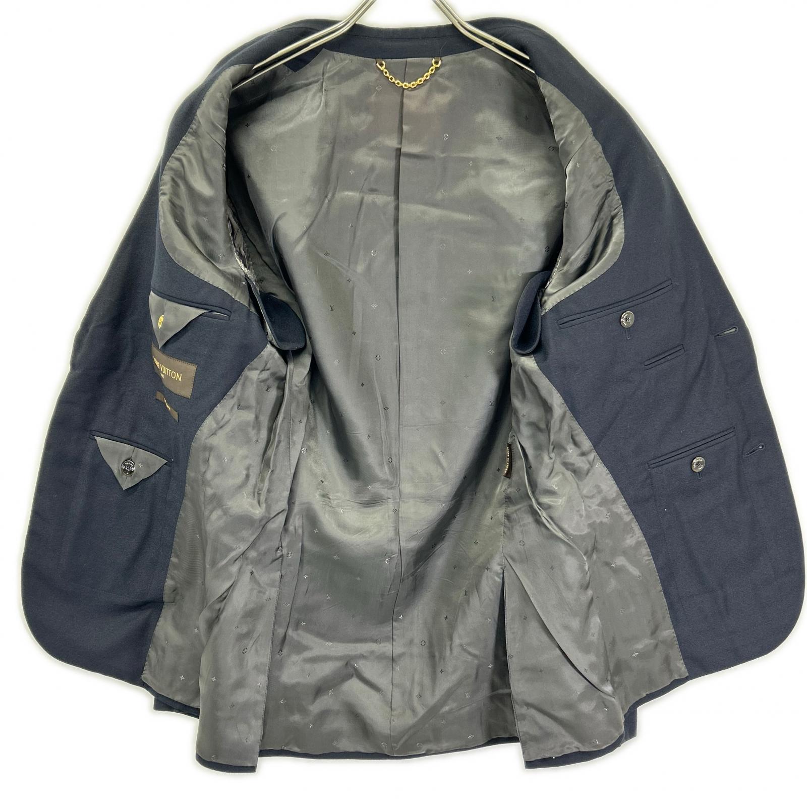 LOUIS VUITTON ルイヴィトン 15AW RM152F H8CA1EUWK ブラック ピークドラペル モノグラムライナー スーツセットアップ スーツ セットアップ