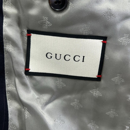 GUCCI グッチ 406130 Z414A ブラック ピンストライプ ビーインナー ダブルポケット スーツセットアップ スーツ セットアップ