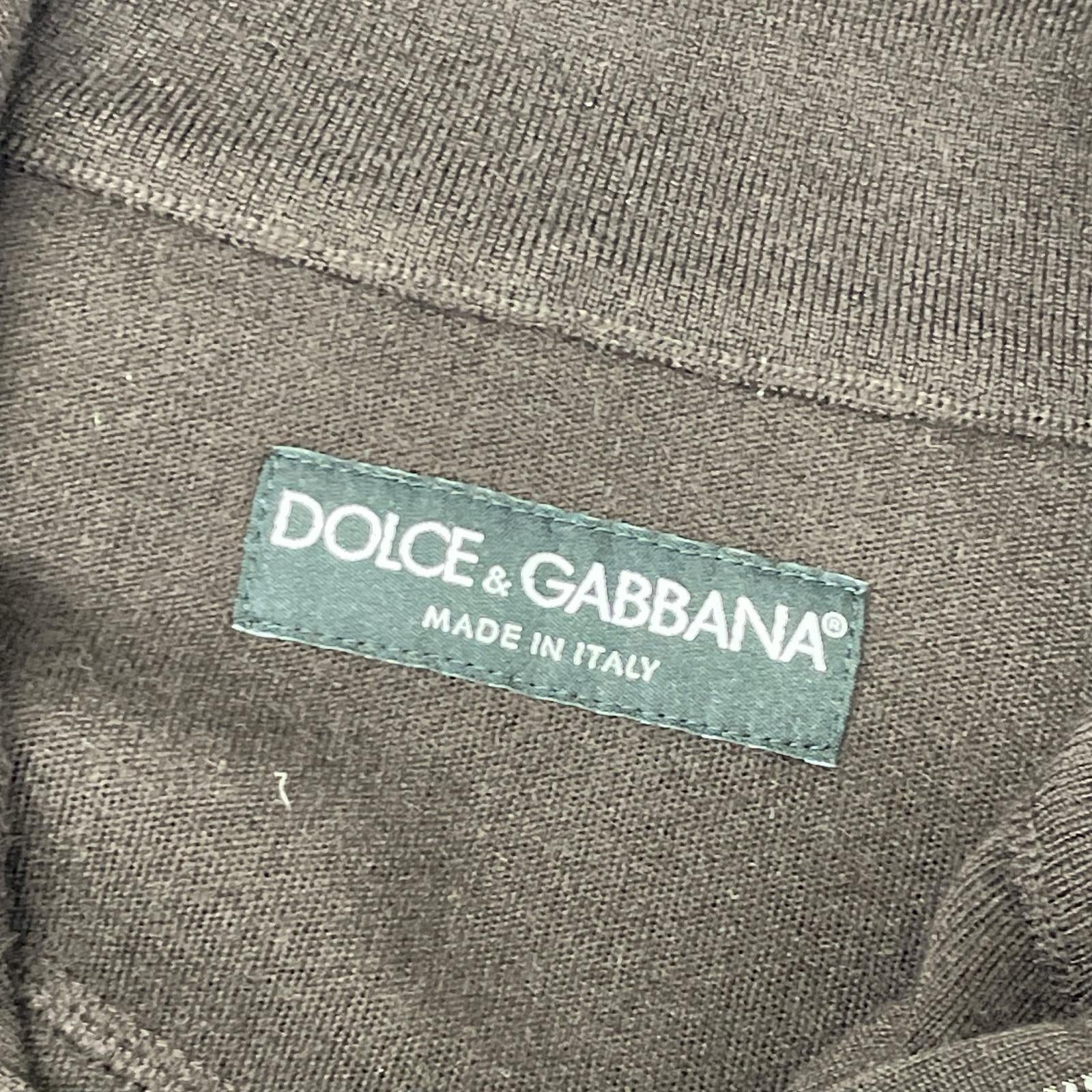 DOLCE&GABBANA ドルチェアンドガッバーナ ブラウン カシミア混 ハーフジップ ロングスリーブ セーター トップス