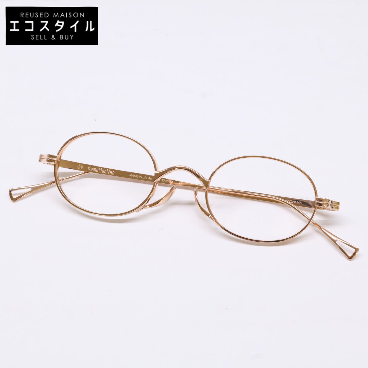 KameManNen KameManNen Like-New KMN9918 RG Lensless Oval-Shape Eyewear Glasses
