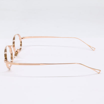KameManNen KameManNen Like-New KMN9918 RG Lensless Oval-Shape Eyewear Glasses