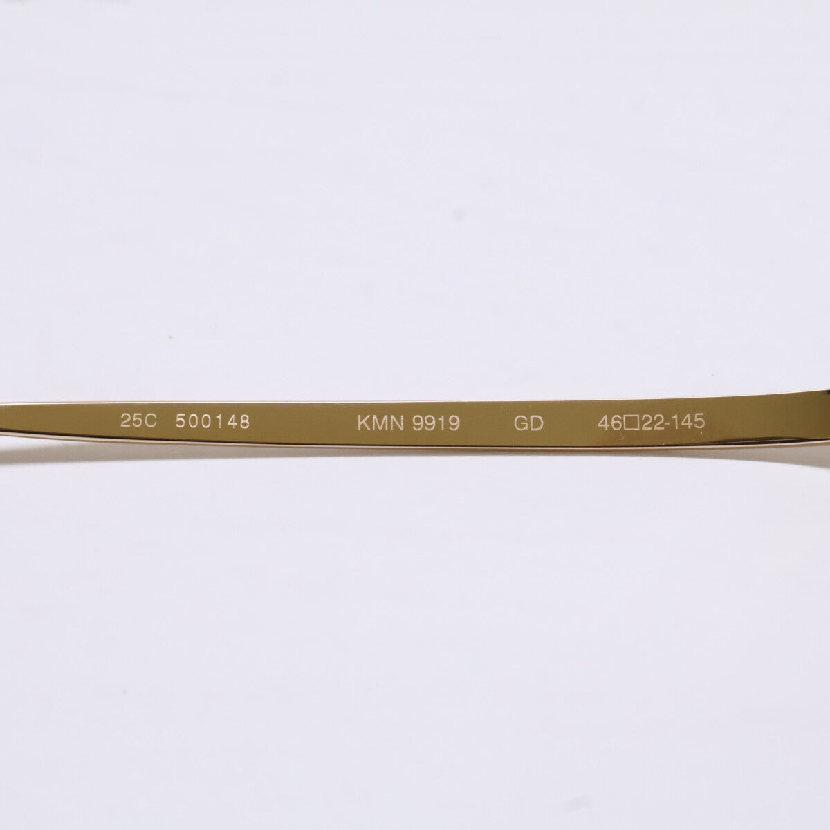 KameManNen カメマンネン 【新品同様】KMN9919 GD レンズなし ストロベリーシェイプ アイウェア 眼鏡