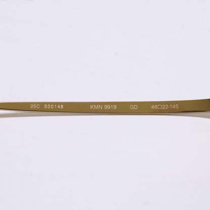 KameManNen カメマンネン 【新品同様】KMN9919 GD レンズなし ストロベリーシェイプ アイウェア 眼鏡