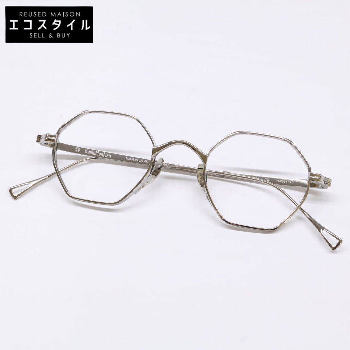 KameManNen KameManNen Like-New KMN152 TS Lensless Octagon-Shape Eyewear Glasses