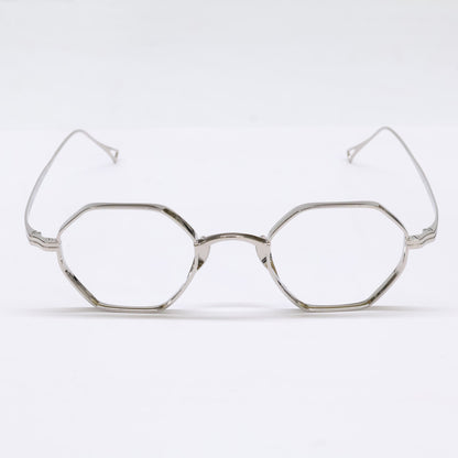 KameManNen KameManNen Like-New KMN152 TS Lensless Octagon-Shape Eyewear Glasses