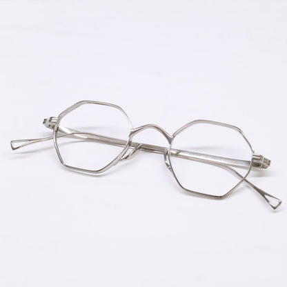 KameManNen KameManNen Like-New KMN152 TS Lensless Octagon-Shape Eyewear Glasses