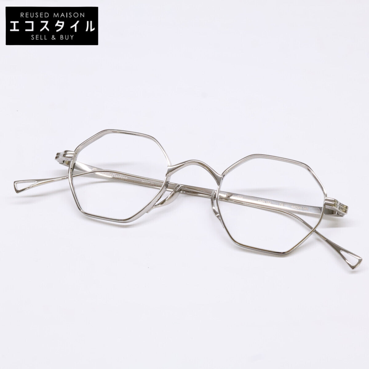 KameManNen KameManNen Like-New KMN152 TS Lensless Octagon-Shape Eyewear Glasses
