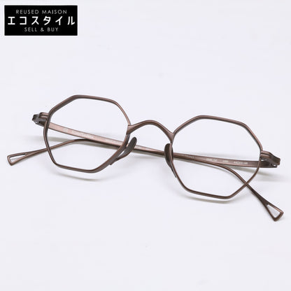 KameManNen KameManNen Like-New KMN152 DBR Lensless Octagon-Shape Eyewear Glasses