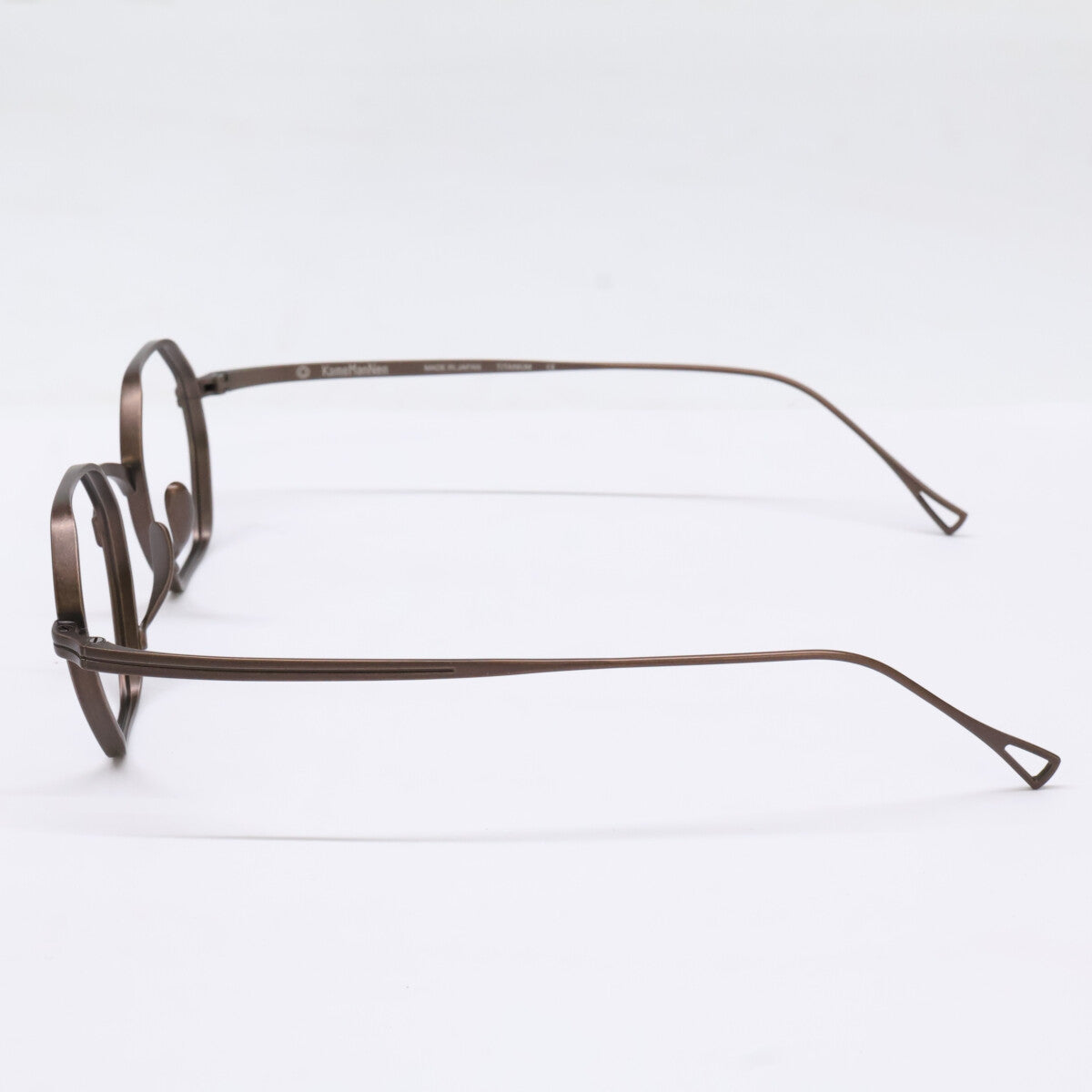 KameManNen KameManNen Like-New KMN152 DBR Lensless Octagon-Shape Eyewear Glasses