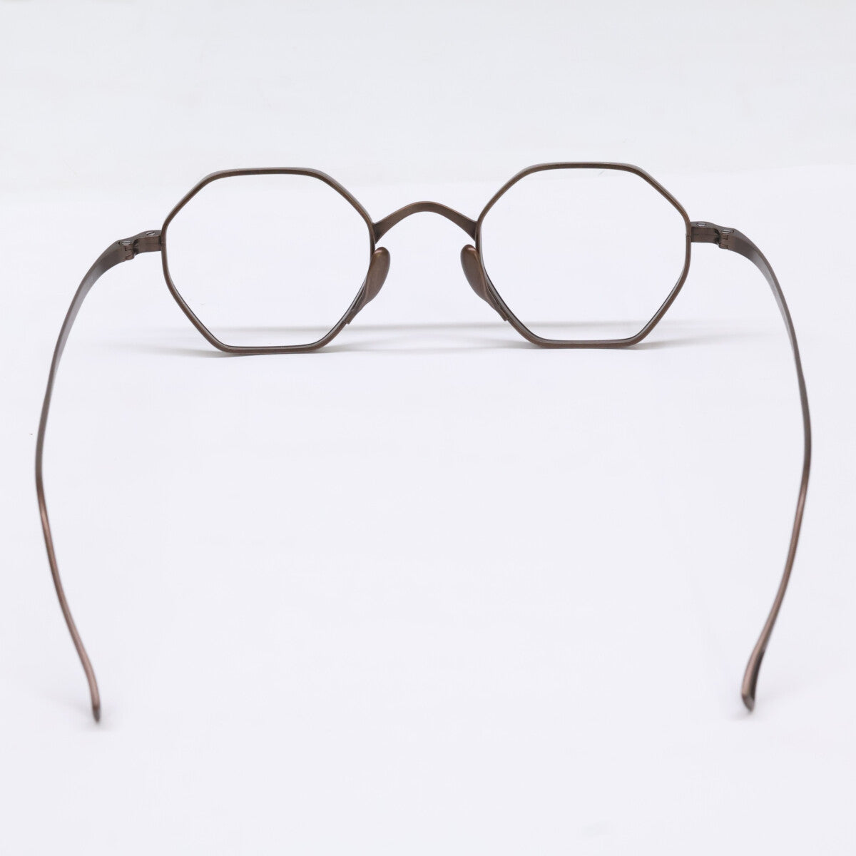 KameManNen KameManNen Like-New KMN152 DBR Lensless Octagon-Shape Eyewear Glasses