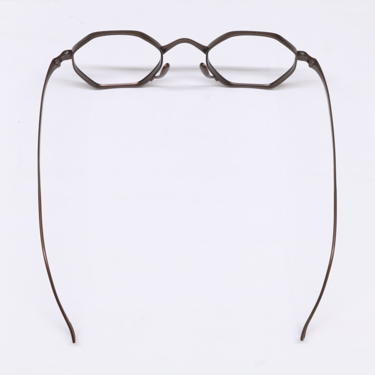 KameManNen KameManNen Like-New KMN152 DBR Lensless Octagon-Shape Eyewear Glasses