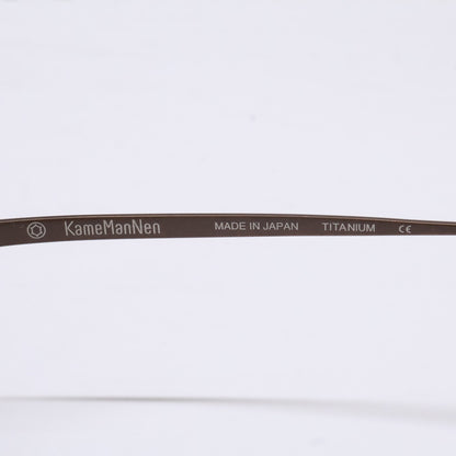 KameManNen KameManNen Like-New KMN152 DBR Lensless Octagon-Shape Eyewear Glasses