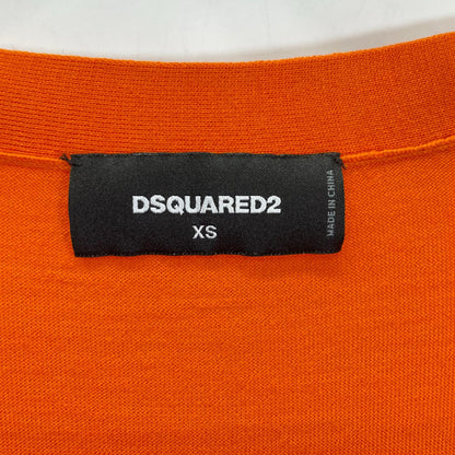DSQUARED2 ディースクエアード S75HA1148 オレンジ ワッペン オーバーサイズ ロングスリーブ カーディガン トップス