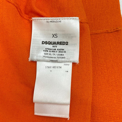 DSQUARED2 ディースクエアード S75HA1148 オレンジ ワッペン オーバーサイズ ロングスリーブ カーディガン トップス