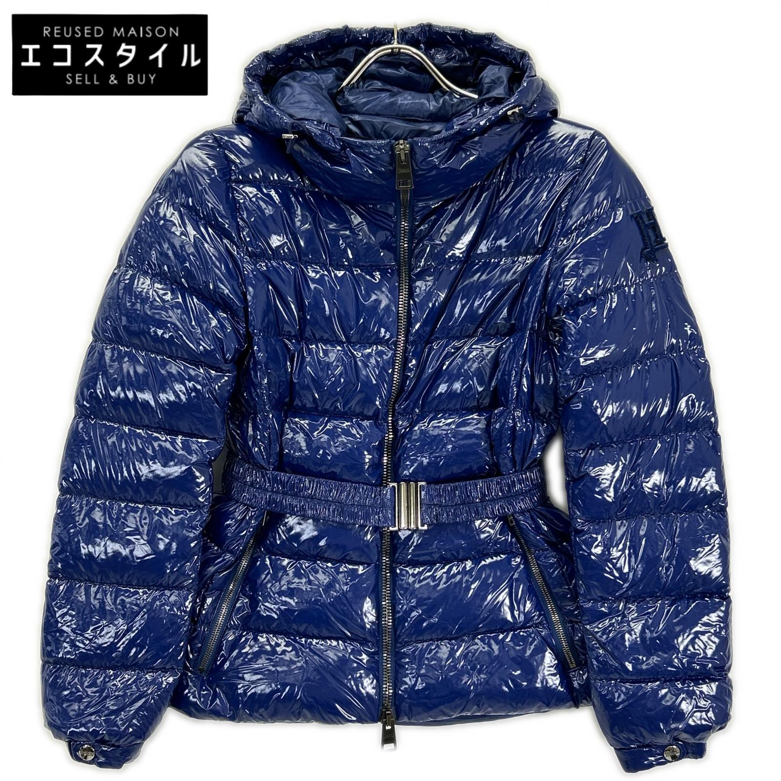 HERNO ヘルノ PI1350D ブルー GLOSS BELTED BOMBER/パテッド ダウンジャケット ジャケット