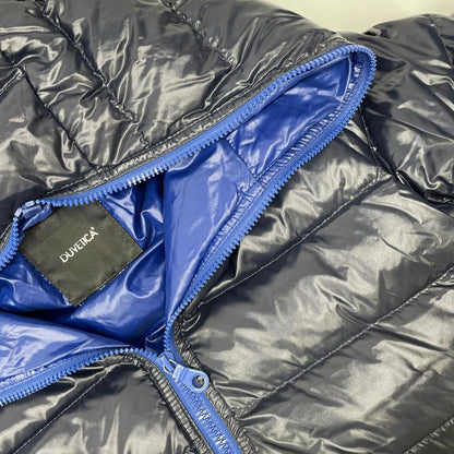 DUVETICA デュベティカ ブラック×ブルー ACE ロングダウンコート ジャケット